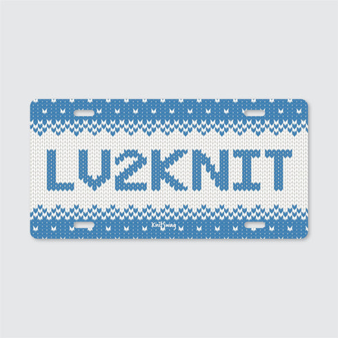 Vanity License Plate for Knitters, Knit License Plate